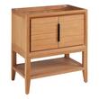 30" Aliso Console Vanity - Outlets - Natural Teak - Cabinet Only, , large image number 0