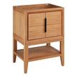 24" Aliso Console Vanity - Outlets - Natural Teak - Cabinet Only, , large image number 0