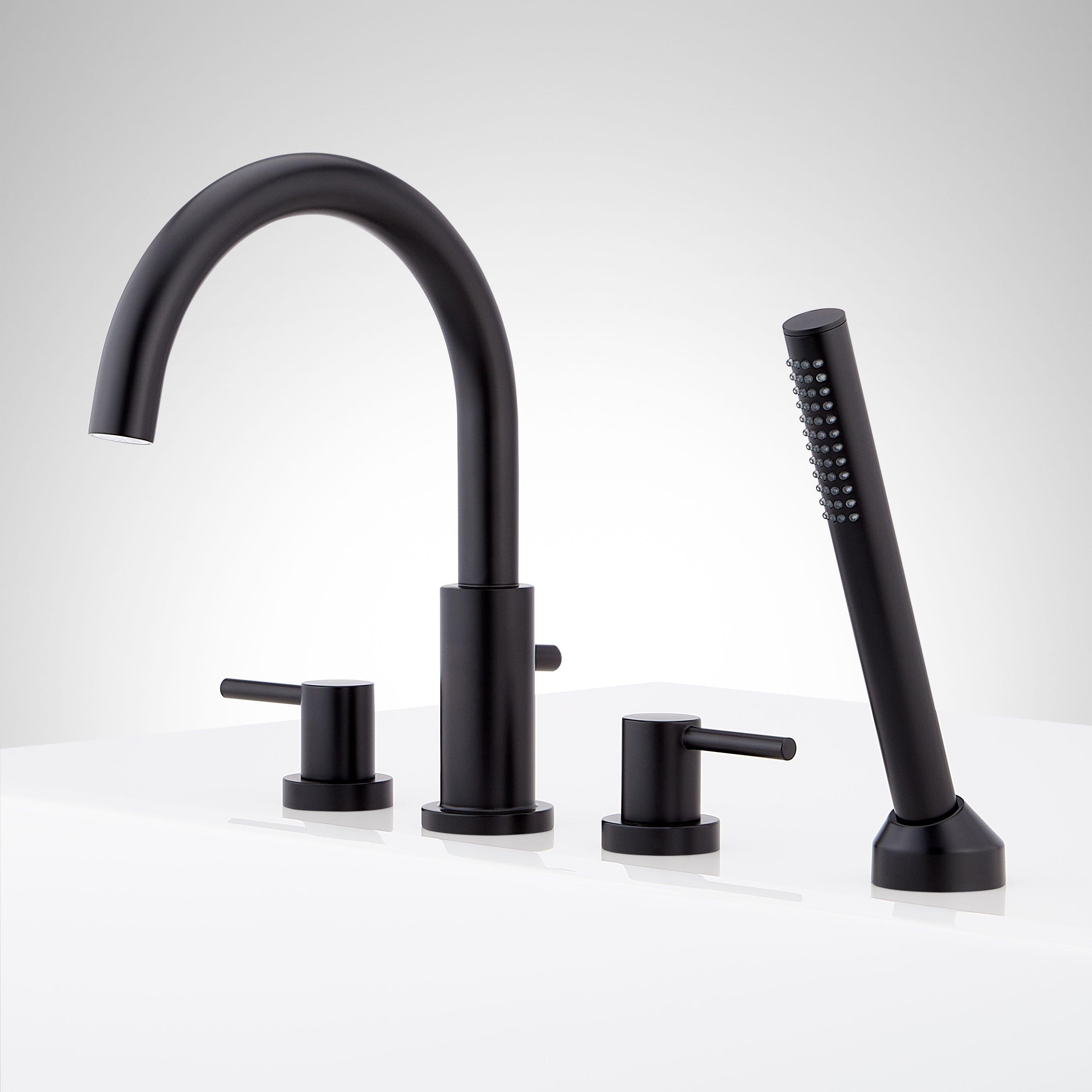 Lexia 4-Hole Roman Tub Faucet and Hand Shower | Signature Hardware