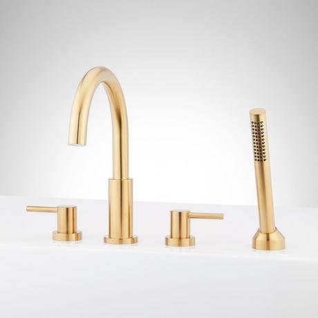 Lexia 4-Hole Roman Tub Faucet and Hand Shower