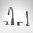 Lexia 4-Hole Roman Tub Faucet and Hand Shower with Rough-In Valve - Gunmetal, , large image number 0