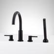 Lexia 4-Hole Roman Tub Faucet and Hand Shower with Rough-In Valve - Matte Black, , large image number 0
