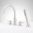 Lexia 4-Hole Roman Tub Faucet and Hand Shower with Rough-In Valve - Brushed Nickel, , large image number 1