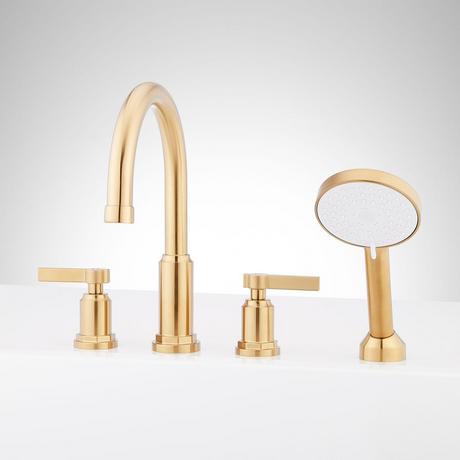 Greyfield 4-Hole Roman Tub Faucet and Hand Shower