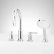 Greyfield 4-Hole Roman Tub Faucet and Hand Shower with Rough-In Valve - Chrome, , large image number 0