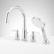 Greyfield 4-Hole Roman Tub Faucet and Hand Shower with Rough-In Valve - Chrome, , large image number 1