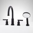 Greyfield 4-Hole Roman Tub Faucet and Hand Shower with Rough-In Valve - Matte Black, , large image number 0