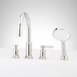 Greyfield 4-Hole Roman Tub Faucet and Hand Shower with Rough-In Valve - Polished Nickel, , large image number 0