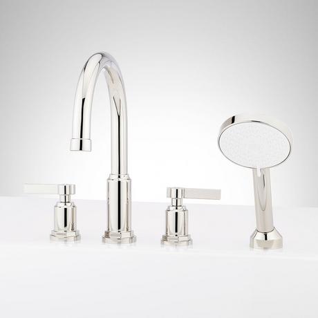 Greyfield 4-Hole Roman Tub Faucet and Hand Shower