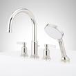 Greyfield 4-Hole Roman Tub Faucet and Hand Shower with Rough-In Valve - Polished Nickel, , large image number 1