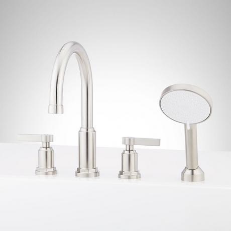 Greyfield 4-Hole Roman Tub Faucet and Hand Shower
