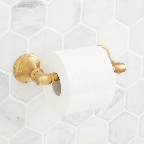Beasley Toilet Paper Holder - Brushed Gold