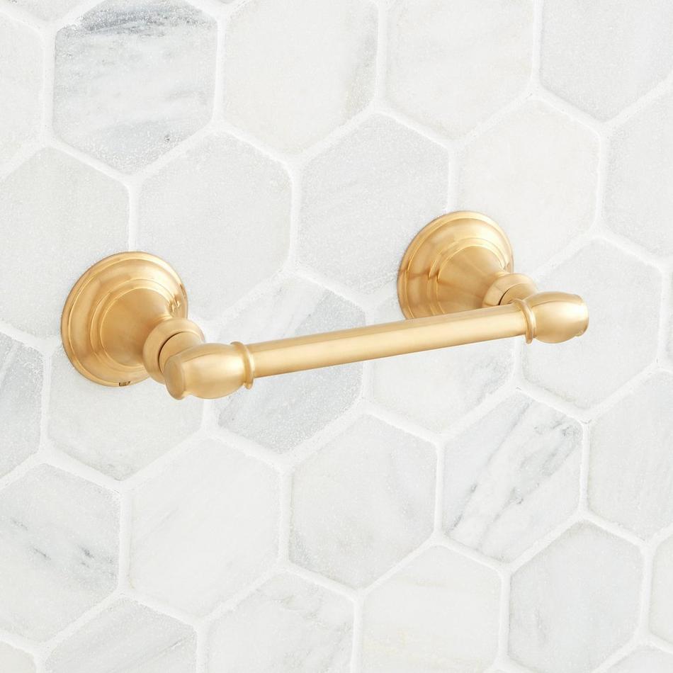 Beasley Toilet Paper Holder - Brushed Gold, , large image number 1
