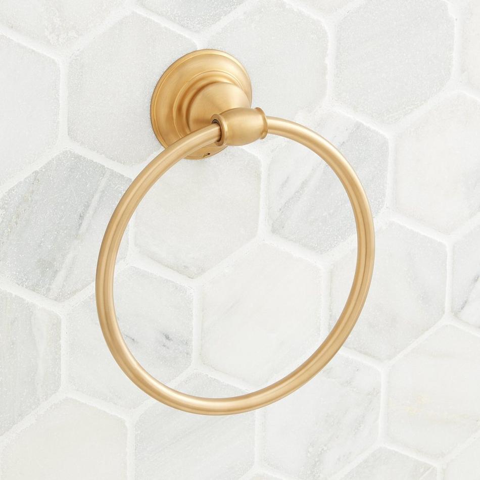 Beasley Towel Ring - Brushed Gold, , large image number 1