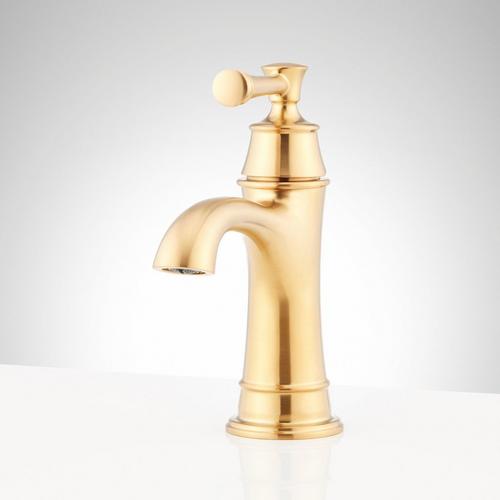 Beasley Single-Hole Bathroom Faucet - Brushed Gold
