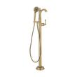 Beasley Freestanding Tub Faucet with Hand Shower and Rough-In Valve Less Stops - Aged Brass, , large image number 1