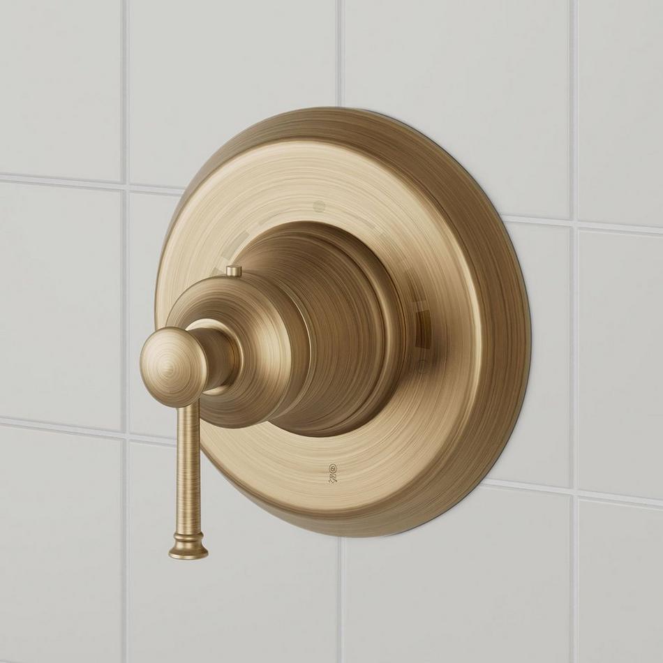Beasley Thermostatic Shower Trim and 1/2" Valve - Aged Brass, , large image number 0