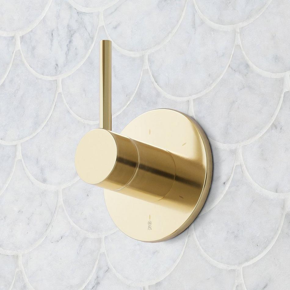Lexia Thermostatic Shower System with 3 Body Sprays, Slide Bar and Hand Shower - Polished Brass, , large image number 2