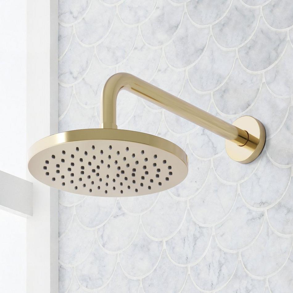 Lexia Thermostatic Shower System with 3 Body Sprays, Slide Bar and Hand Shower - Polished Brass, , large image number 1