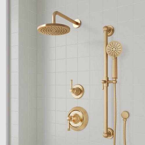 Beasley Pressure Balance Shower System - Brushed Gold