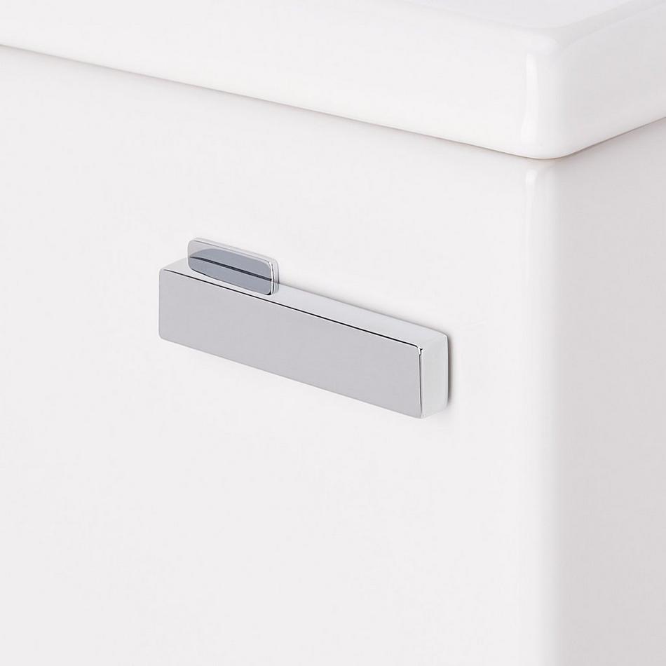 Lavrik Two-Piece Elongated Toilet with Reversible Tank - No Seat  - Chrome Handle, , large image number 4