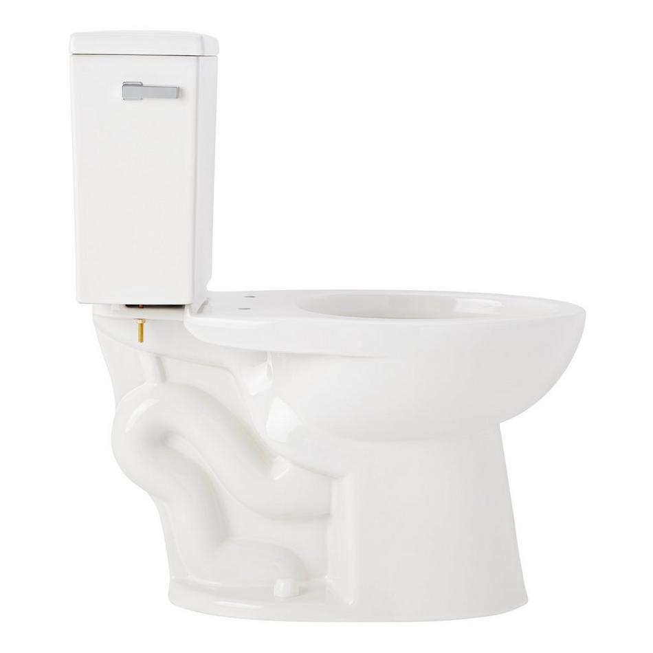Lavrik Two-Piece Elongated Toilet with Reversible Tank - No Seat  - Chrome Handle, , large image number 2