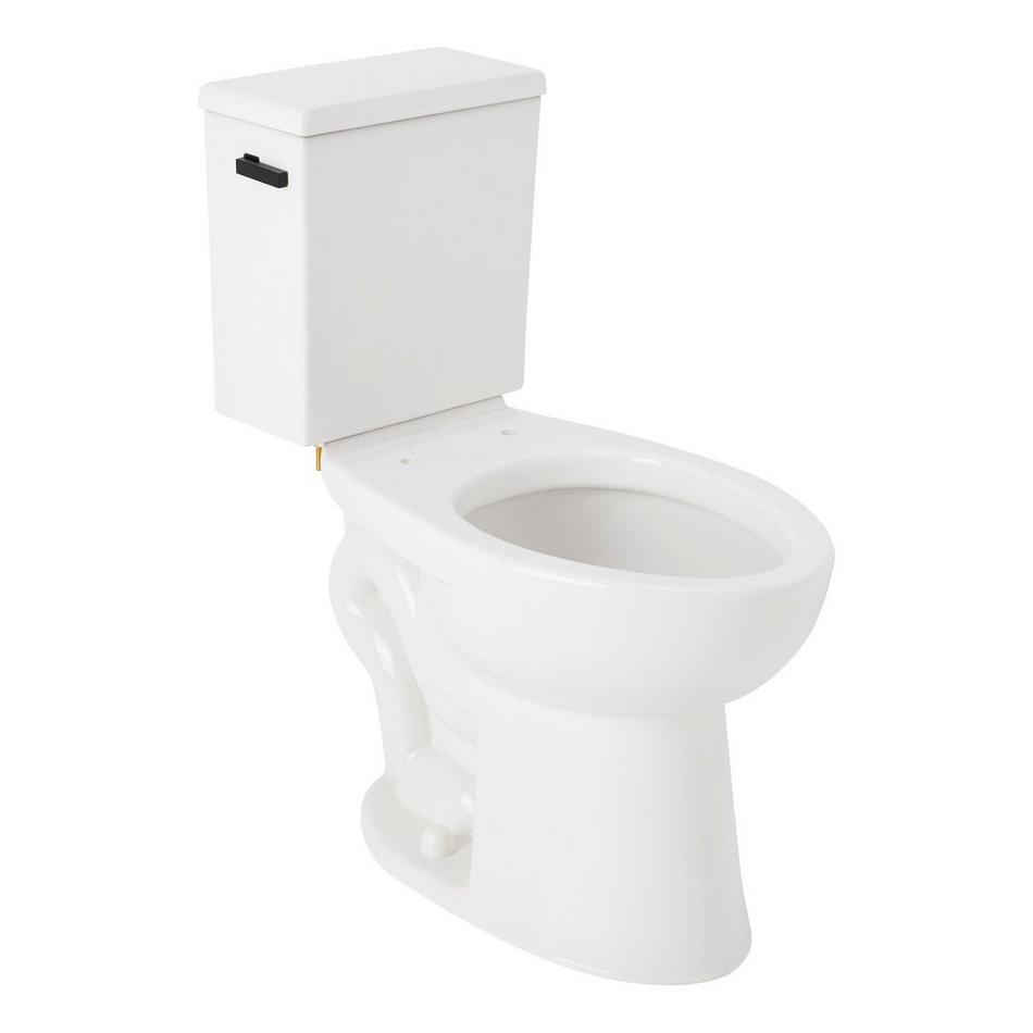 Lavrik Two-Piece Elongated Toilet with Reversible Tank - No Seat  - Matte Black Handle, , large image number 0