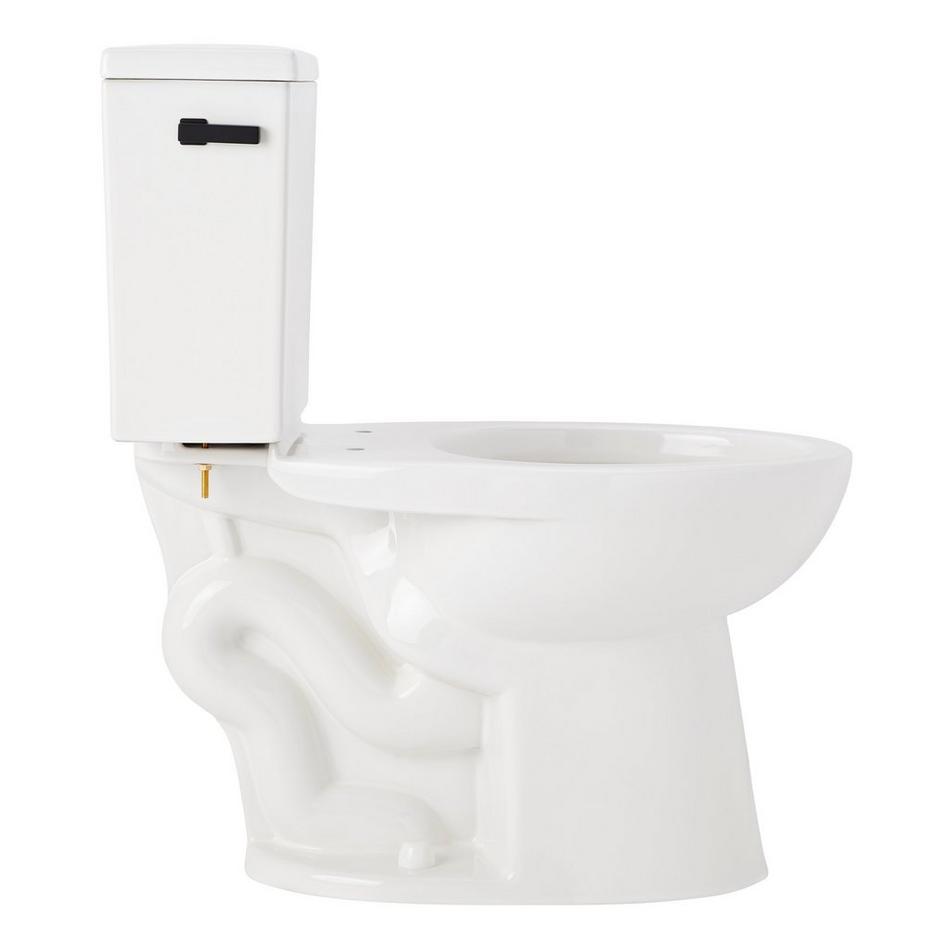 Lavrik Two-Piece Elongated Toilet with Reversible Tank - No Seat  - Matte Black Handle, , large image number 2