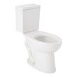 Lavrik Two-Piece Elongated Toilet with Reversible Tank - No Seat  - White Handle, , large image number 0