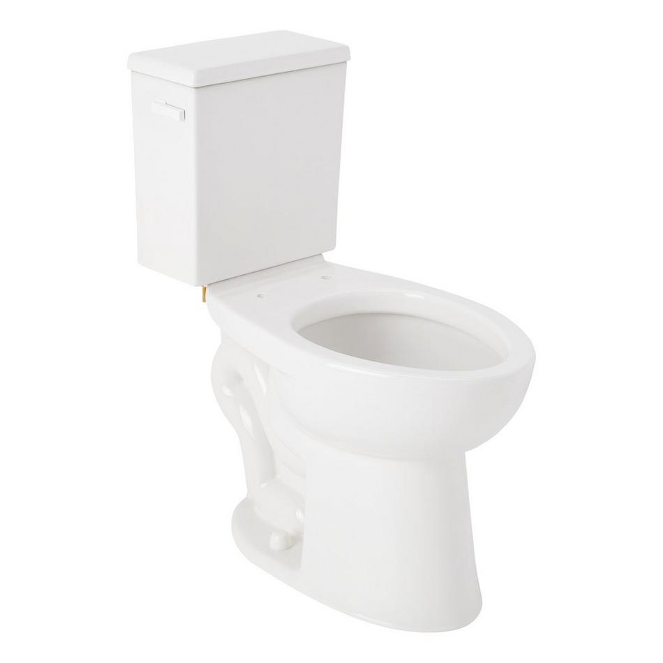 Lavrik Two-Piece Elongated Toilet with Reversible Tank - No Seat  - White Handle, , large image number 0