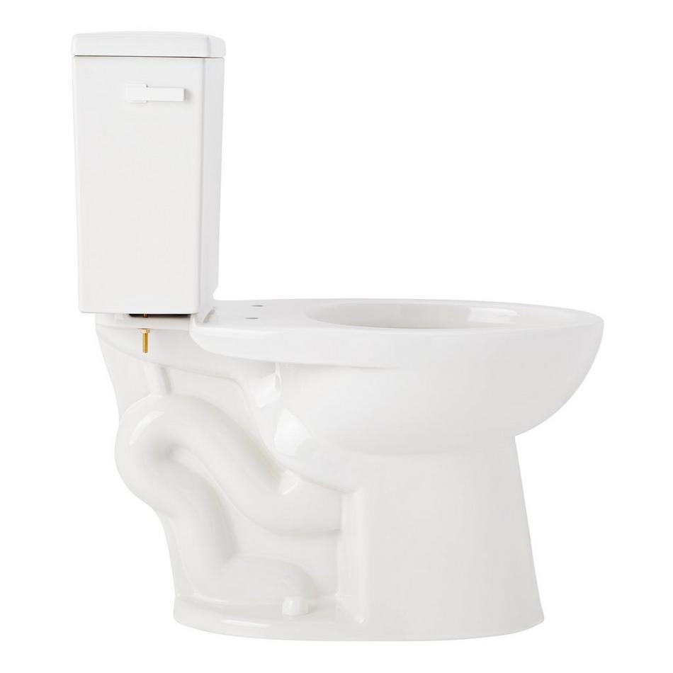 Lavrik Two-Piece Elongated Toilet with Reversible Tank - No Seat  - White Handle, , large image number 2