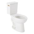 Lavrik Two-Piece Elongated Toilet with Reversible Tank - No Seat  - Brushed Gold Handle, , large image number 0
