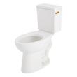 Lavrik Two-Piece Elongated Toilet with Reversible Tank - No Seat  - Brushed Gold Handle, , large image number 1