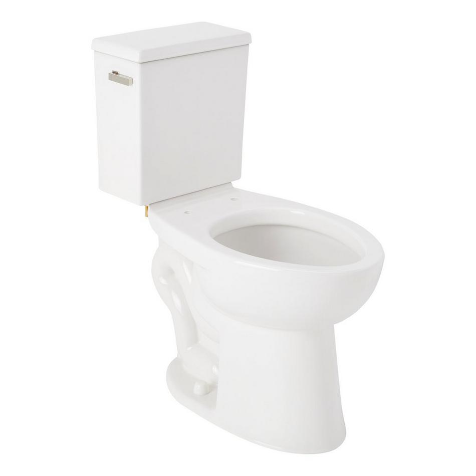 Lavrik Two-Piece Elongated Toilet with Reversible Tank - No Seat  - Polished Nickel Handle, , large image number 0