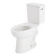 Lavrik Two-Piece Elongated Toilet with Reversible Tank - No Seat  - Polished Nickel Handle, , large image number 1
