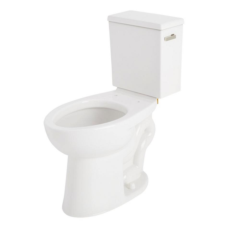 Lavrik Two-Piece Elongated Toilet with Reversible Tank - No Seat  - Polished Nickel Handle, , large image number 1