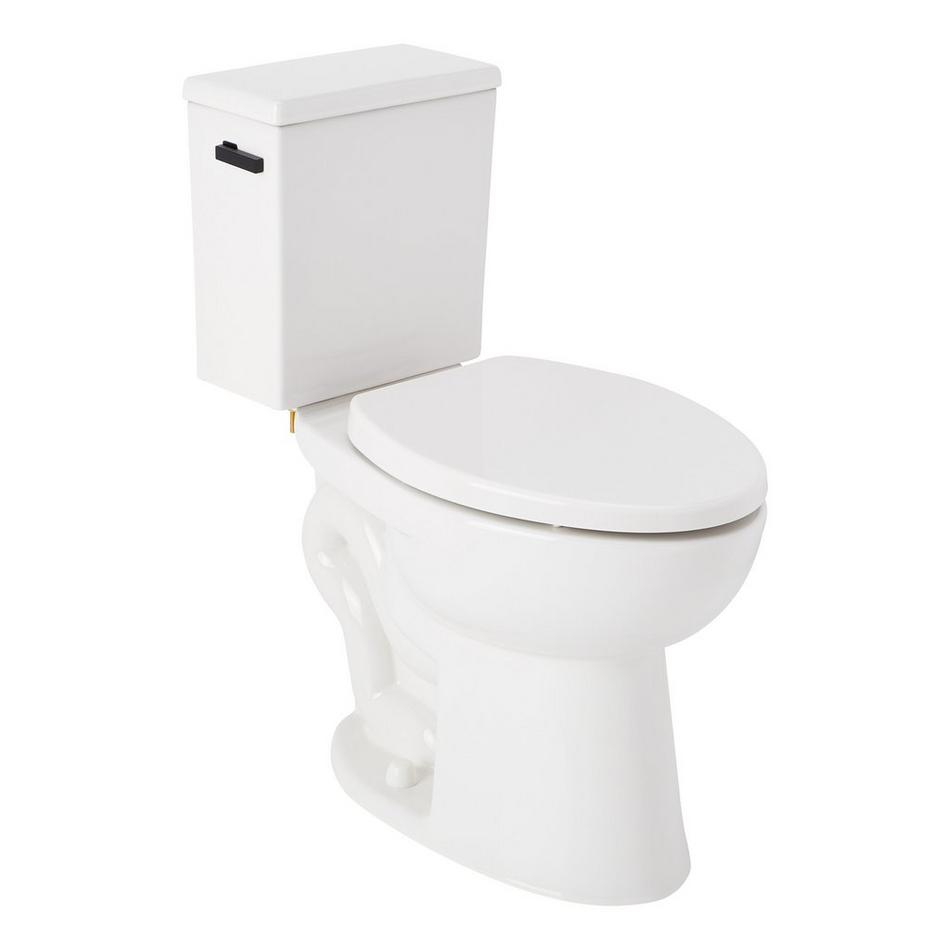 Lavrik Two-Piece Elongated Toilet with Reversible Tank - Standard Seat  - Matte Black Handle, , large image number 0