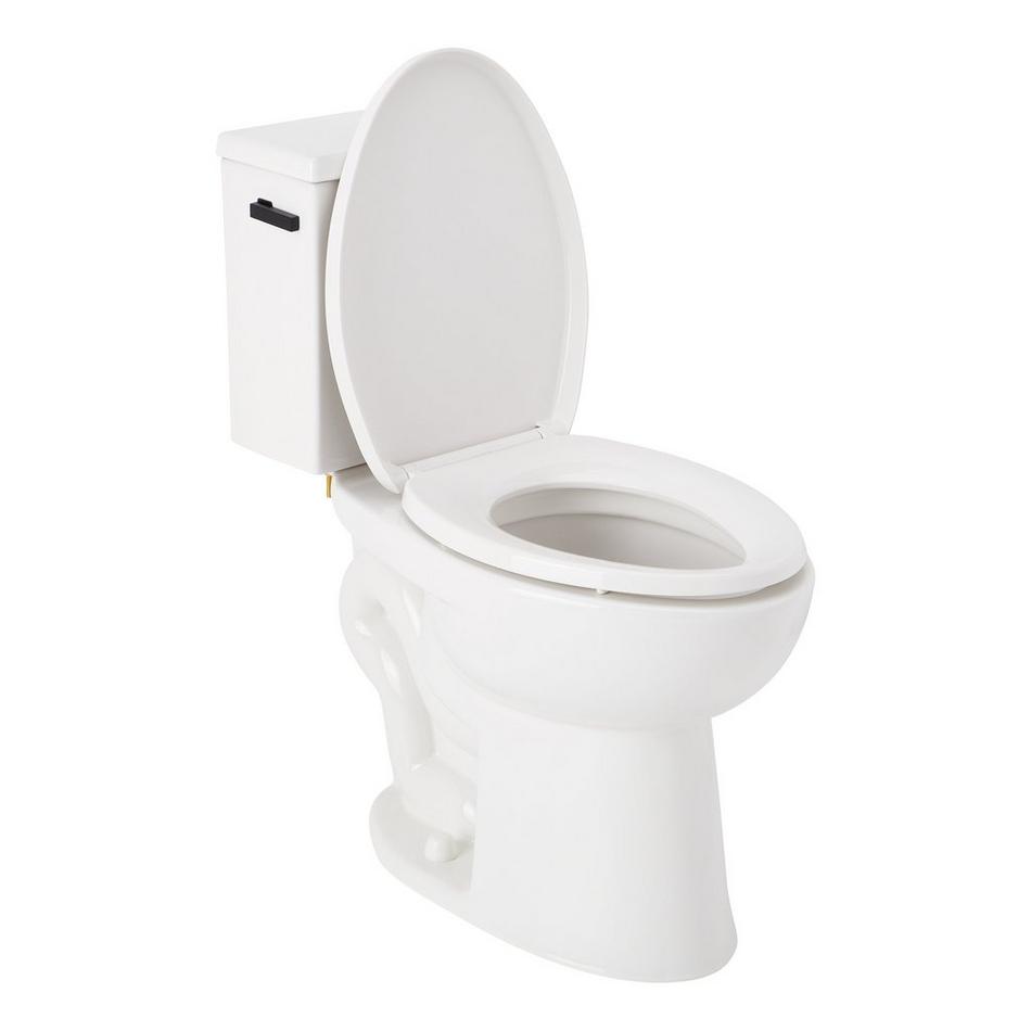 Lavrik Two-Piece Elongated Toilet with Reversible Tank - Standard Seat  - Matte Black Handle, , large image number 2