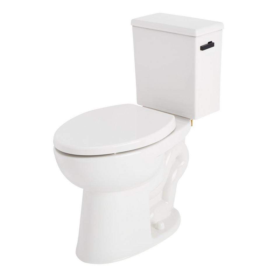 Lavrik Two-Piece Elongated Toilet with Reversible Tank - Standard Seat  - Matte Black Handle, , large image number 1