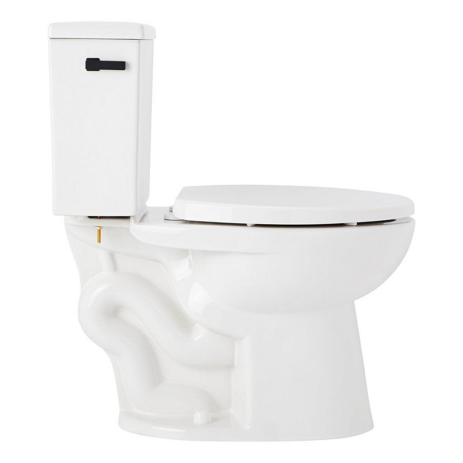 Lavrik Two-Piece Elongated Toilet with Reversible Tank - Standard Seat  - Matte Black Handle, , large image number 3