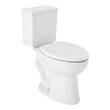 Lavrik Two-Piece Elongated Toilet with Reversible Tank - Standard Seat  - White Handle, , large image number 0