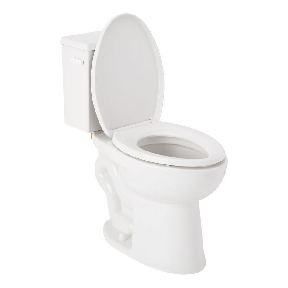 Lavrik Two-Piece Elongated Toilet with Reversible Tank - Standard Seat  - White Handle, , large image number 2