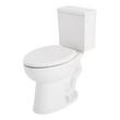 Lavrik Two-Piece Elongated Toilet with Reversible Tank - Standard Seat  - White Handle, , large image number 1