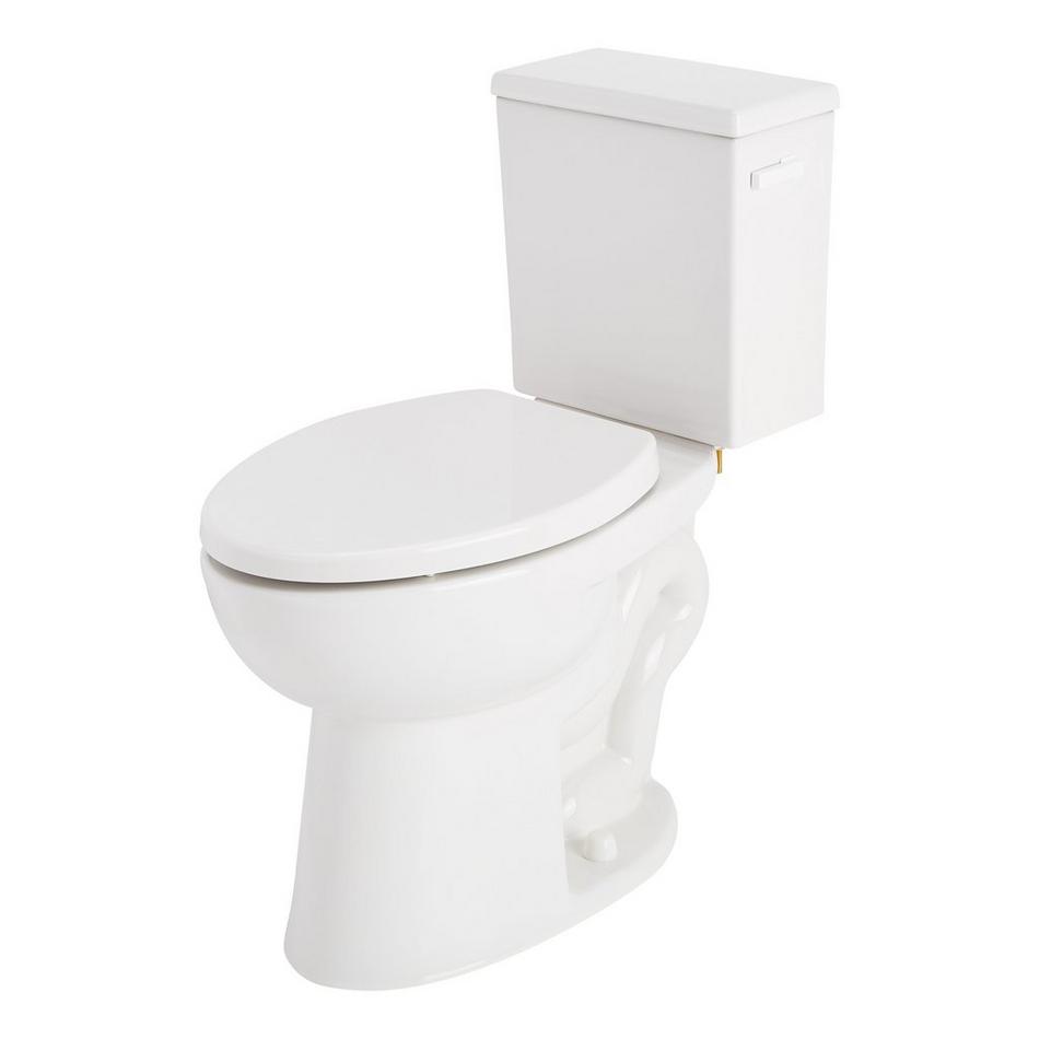 Lavrik Two-Piece Elongated Toilet with Reversible Tank - Standard Seat  - White Handle, , large image number 1
