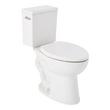 Lavrik Two-Piece Elongated Toilet with Reversible Tank - Standard Seat  - Brushed Nickel Handle, , large image number 0