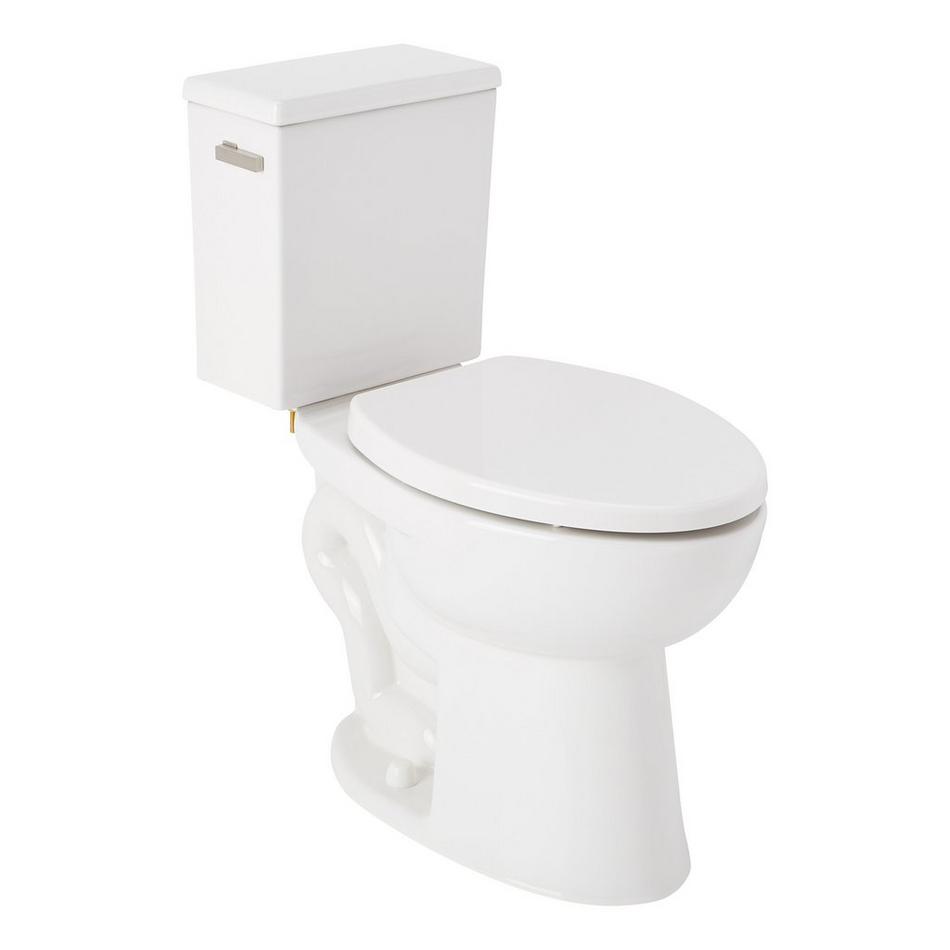 Lavrik Two-Piece Elongated Toilet with Reversible Tank - Standard Seat  - Brushed Nickel Handle, , large image number 0