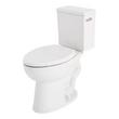 Lavrik Two-Piece Elongated Toilet with Reversible Tank - Standard Seat  - Brushed Nickel Handle, , large image number 1