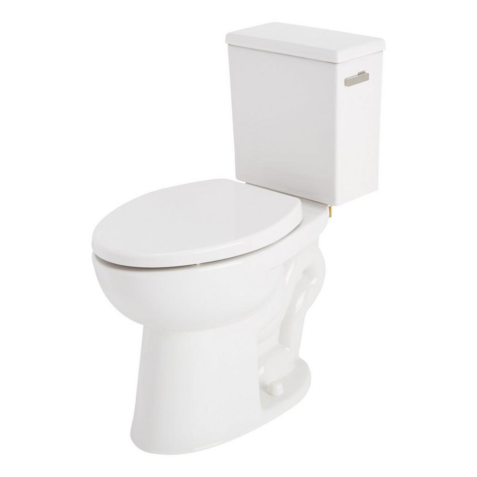 Lavrik Two-Piece Elongated Toilet with Reversible Tank - Standard Seat  - Brushed Nickel Handle, , large image number 1