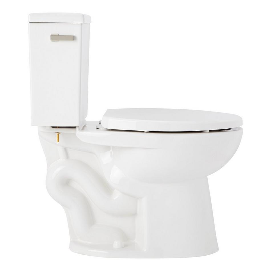 Lavrik Two-Piece Elongated Toilet with Reversible Tank - Standard Seat  - Brushed Nickel Handle, , large image number 3