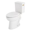 Lavrik Two-Piece Elongated Toilet with Reversible Tank - Standard Seat  - Brushed Gold Handle, , large image number 1